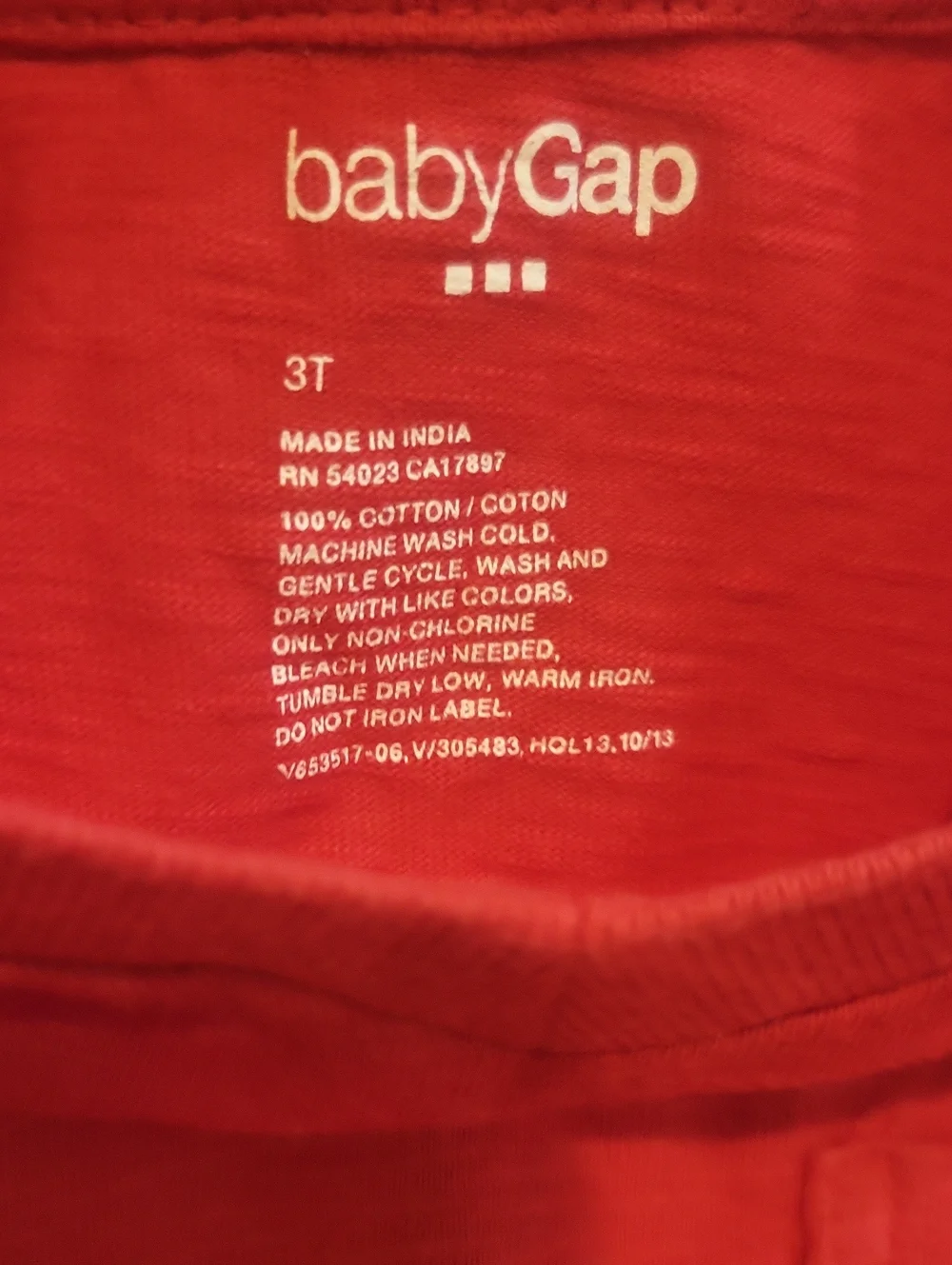 babyGAP Long Sleeve T-shirts Set of 2 Red/Blue Size 3T